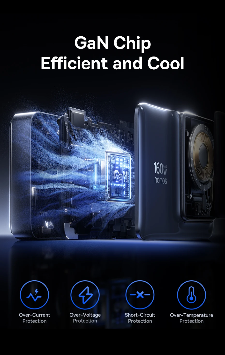 Baseus 160W Desktop Charger Qi2 Wireless Charger Tablet Fast Charger Retractable Cable USB C Phone Charger For iPhone 17 Samsung