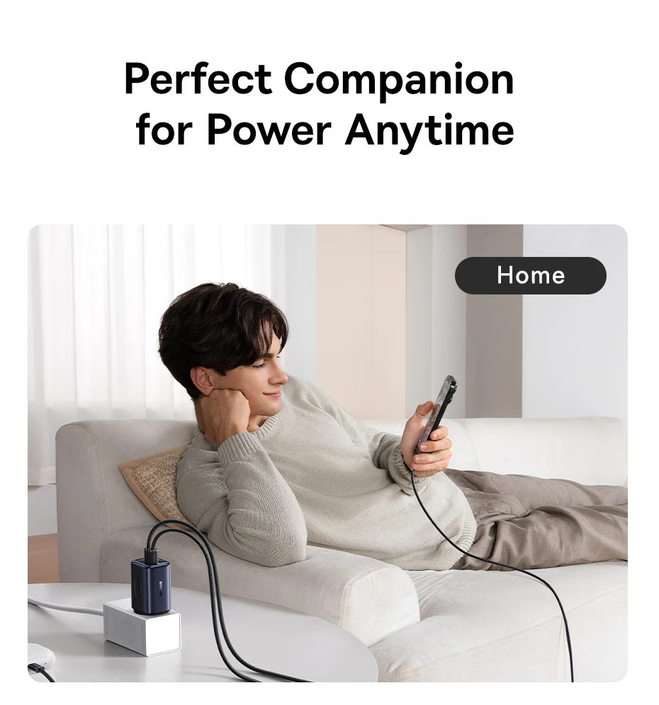 Baseus 100W GaN Charger PD Charge Type C USB Charger Support PD QC Phone Charger For iPhone 17 16 iPad Travel Charger Portable