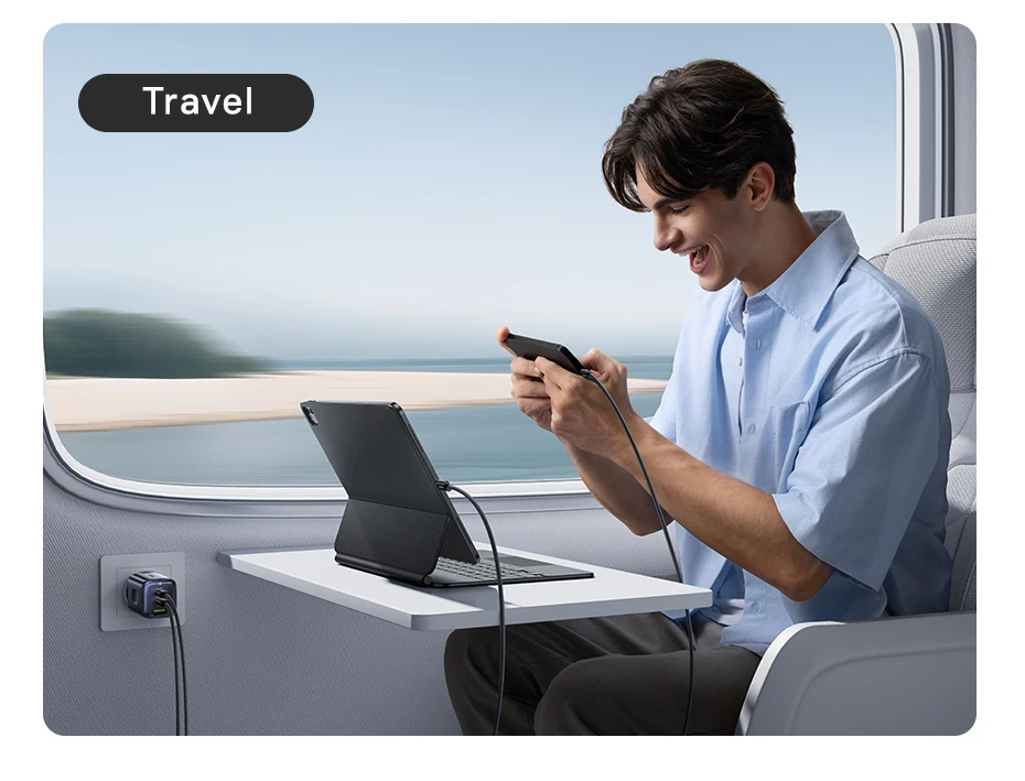 Baseus 100W GaN Charger PD Charge Type C USB Charger Support PD QC Phone Charger For iPhone 17 16 iPad Travel Charger Portable