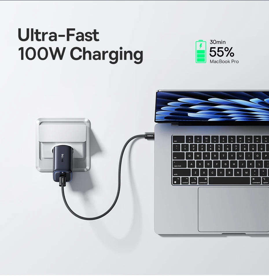 Baseus 100W GaN Charger PD Charge Type C USB Charger Support PD QC Phone Charger For iPhone 17 16 iPad Travel Charger Portable