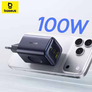 Baseus 100W GaN Charger PPS PD QC Fast Charger 3-Port USB-C USB-A Portable Travel Charger