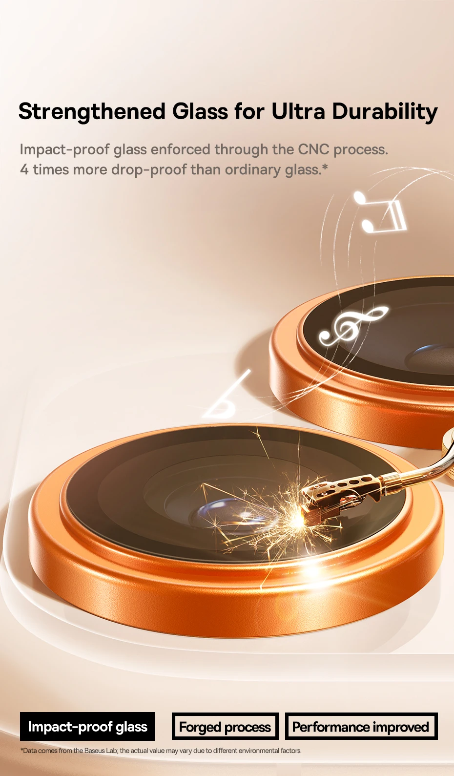 Baseus Lens Screen Protectors for iPhone 17 Pro Max 17 Air 17 Pro Anti-Reflection Clear Display Corning Tempered Glass Lens Film