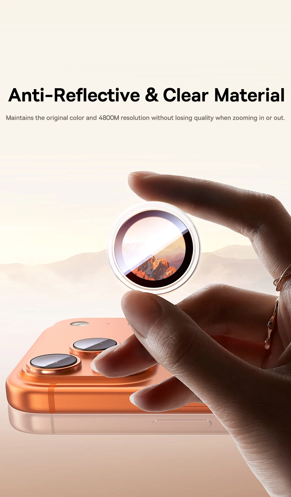 Baseus Lens Screen Protectors for iPhone 17 Pro Max 17 Air 17 Pro Anti-Reflection Clear Display Corning Tempered Glass Lens Film