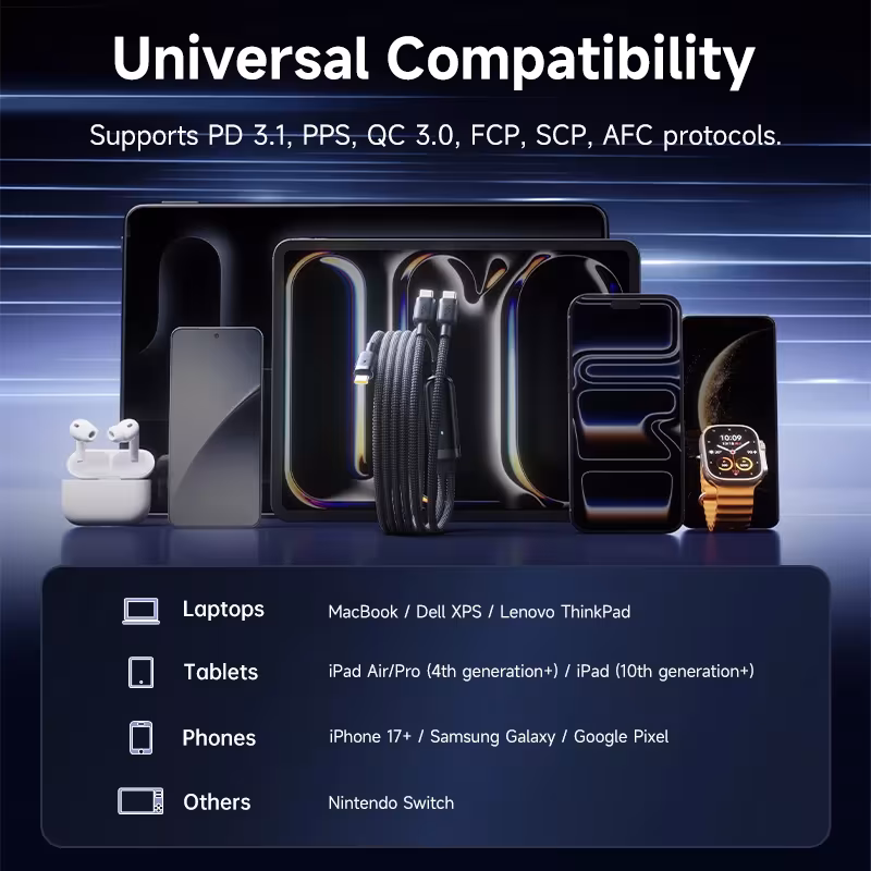 Baseus Flash 4 2-in-1 Fast Charging Cable 140W USB-C to Dual Type-C Baseus Flash 4 2-in-1 Fast Charging Cable 140W USB-C to Dual Type-C - Image 5