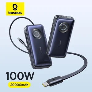 Baseus EnerCore CR11 100W 20000mAh Power Bank with Retractable USB-C Cable