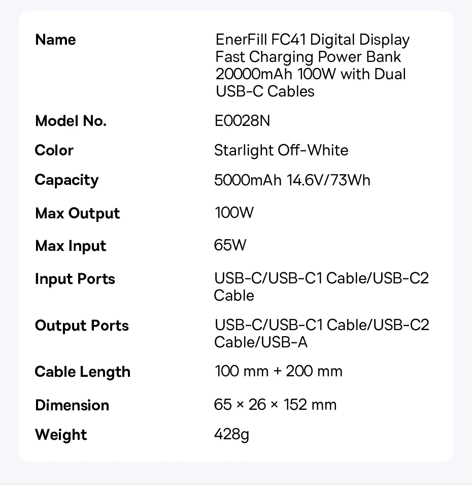 Baseus 20000mAh 100W Power Bank Built-In Dual USB-C Cable Fast Charging Digital Display Power Bank For iPhone 17 Pro Max Samsung Baseus 20000mAh 100W Power Bank Built-In Dual USB-C Cable Fast Charging Digital Display Power Bank For iPhone 17 Pro Max Samsung