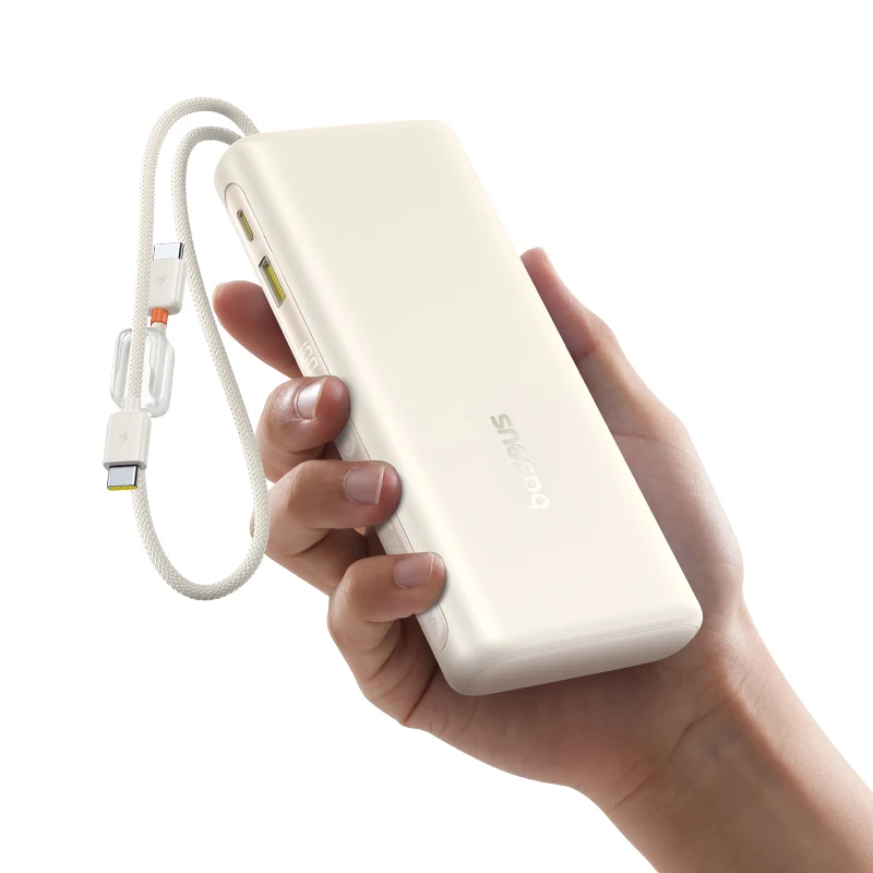 Baseus 20000mAh 100W Power Bank Built-In Dual USB-C Cable Fast Charging Digital Display Power Bank For iPhone 17 Pro Max Samsung Baseus 20000mAh 100W Power Bank Built-In Dual USB-C Cable Fast Charging Digital Display Power Bank For iPhone 17 Pro Max Samsung