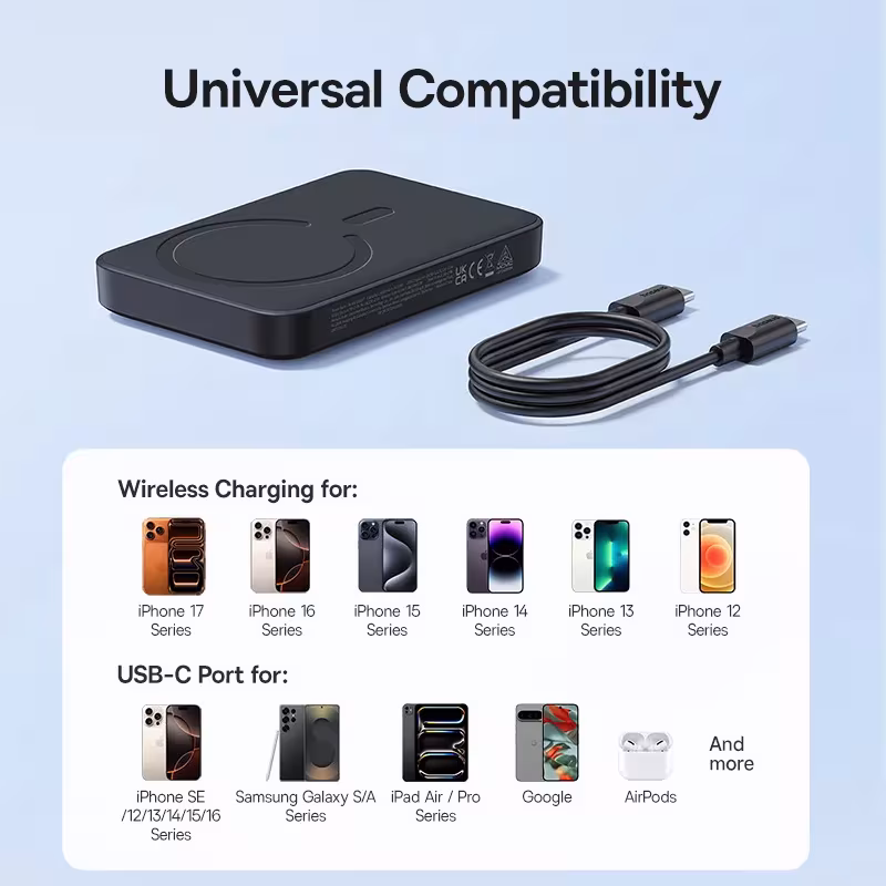 Baseus EnerFill FM11 Magnetic Power Bank 10000mAh 30W PD 15W Wireless Fast Charging Baseus EnerFill FM11 Magnetic Power Bank 10000mAh 30W PD 15W Wireless Fast Charging - Image 6