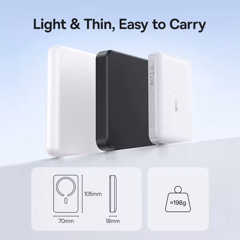 Baseus EnerFill FM11 Magnetic Power Bank 10000mAh 30W PD 15W Wireless Fast Charging Baseus EnerFill FM11 Magnetic Power Bank 10000mAh 30W PD 15W Wireless Fast Charging - Image 2