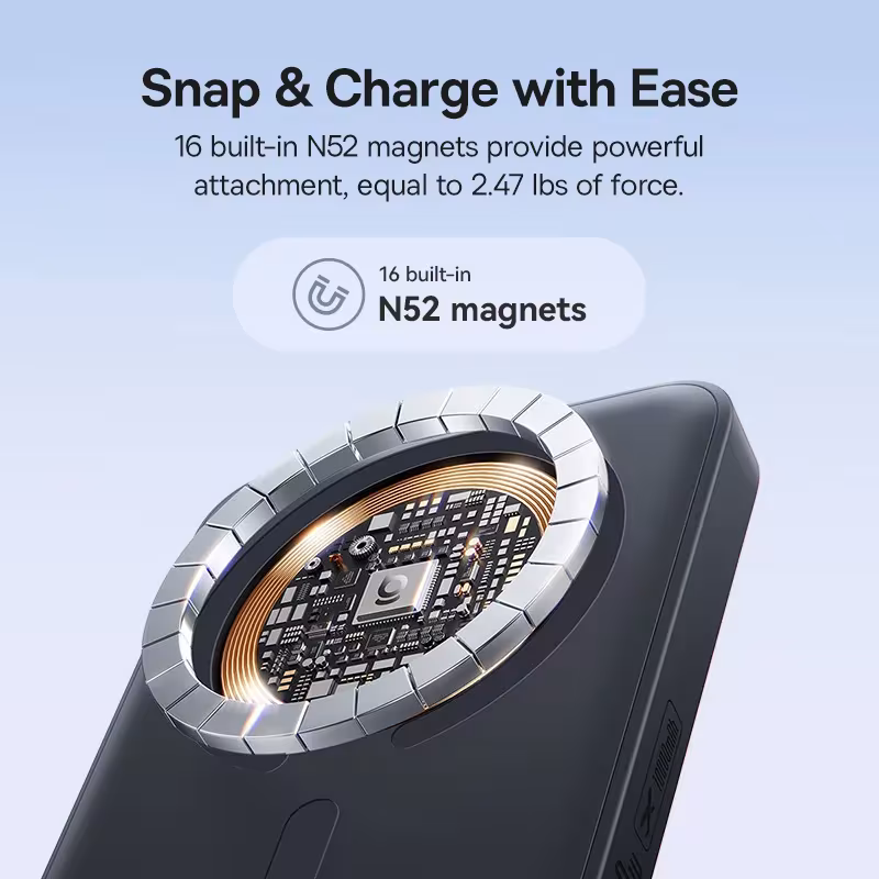 Baseus EnerFill FM11 Magnetic Power Bank 10000mAh 30W PD 15W Wireless Fast Charging Baseus EnerFill FM11 Magnetic Power Bank 10000mAh 30W PD 15W Wireless Fast Charging - Image 4