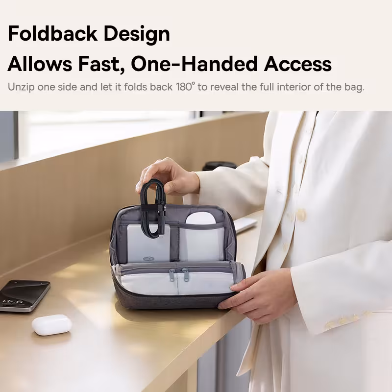 Baseus Nomos Digital Device Storage Bag Large-Capacity Waterproof Organizer for Charger Power Bank Cable Baseus Nomos Digital Device Storage Bag Large-Capacity Waterproof Organizer for Charger Power Bank Cable - Image 4