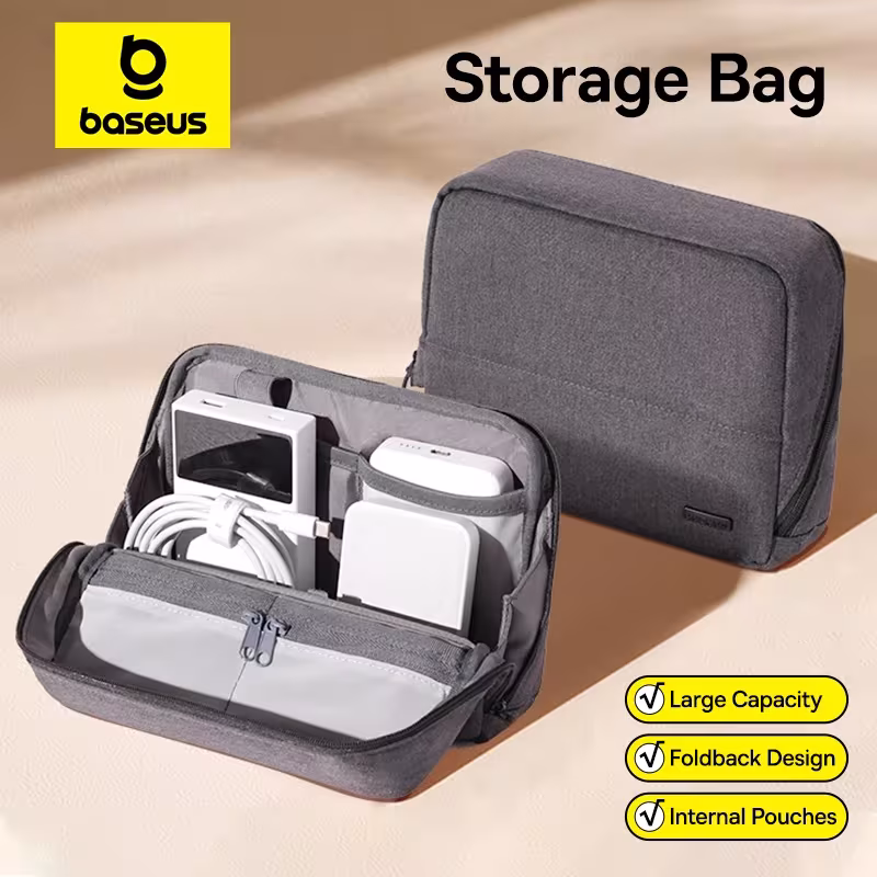 Baseus Nomos Digital Device Storage Bag Large-Capacity Waterproof Organizer for Charger Power Bank Cable Baseus Nomos Digital Device Storage Bag Large-Capacity Waterproof Organizer for Charger Power Bank Cable - Image 2