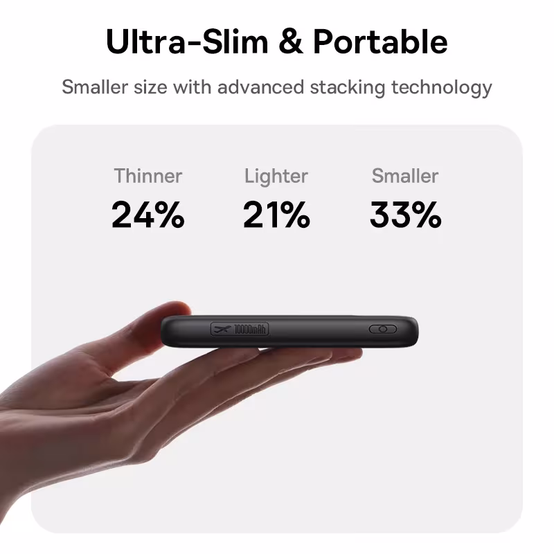 Baseus EnerFill FC11 Digital Display Power Bank 10000mAh 22.5W with Dual Built-in USB-C Cables Baseus EnerFill FC11 Digital Display Power Bank 10000mAh 22.5W with Dual Built-in USB-C Cables - Image 4