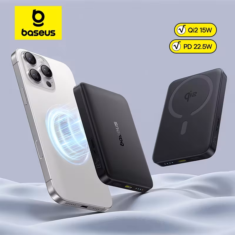 Baseus EnerFill FM12 Qi2 Magnetic Power Bank 10000mAh 15W Wireless 22.5W PD Fast Charging Baseus EnerFill FM12 Qi2 Magnetic Power Bank 10000mAh 15W Wireless 22.5W PD Fast Charging