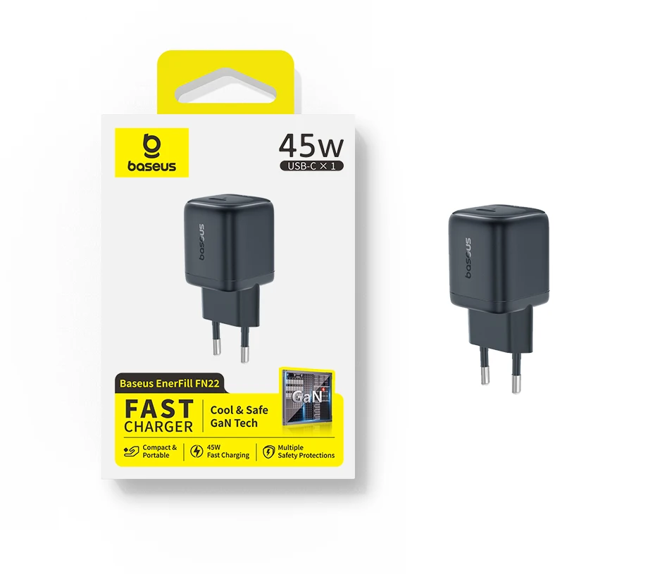 Baseus 45W GaN Charger For iPhone 17 16 15 Pro Max Samsung Galaxy Fast Charger Phone Charger USB C Charger Portable PD Charger Baseus 45W GaN Charger For iPhone 17 16 15 Pro Max Samsung Galaxy Fast Charger Phone Charger USB C Charger Portable PD Charger