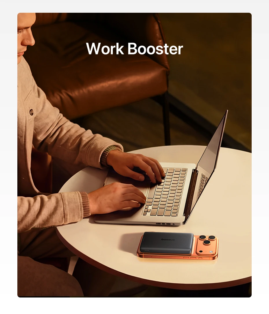Baseus PicoGo AM52 Qi2.2 Slim 10000mAh Magnetic Power Bank 25W Wireless 45W USB-C PD Baseus PicoGo AM52 Qi2.2 Slim 10000mAh Magnetic Power Bank 25W Wireless 45W USB-C PD