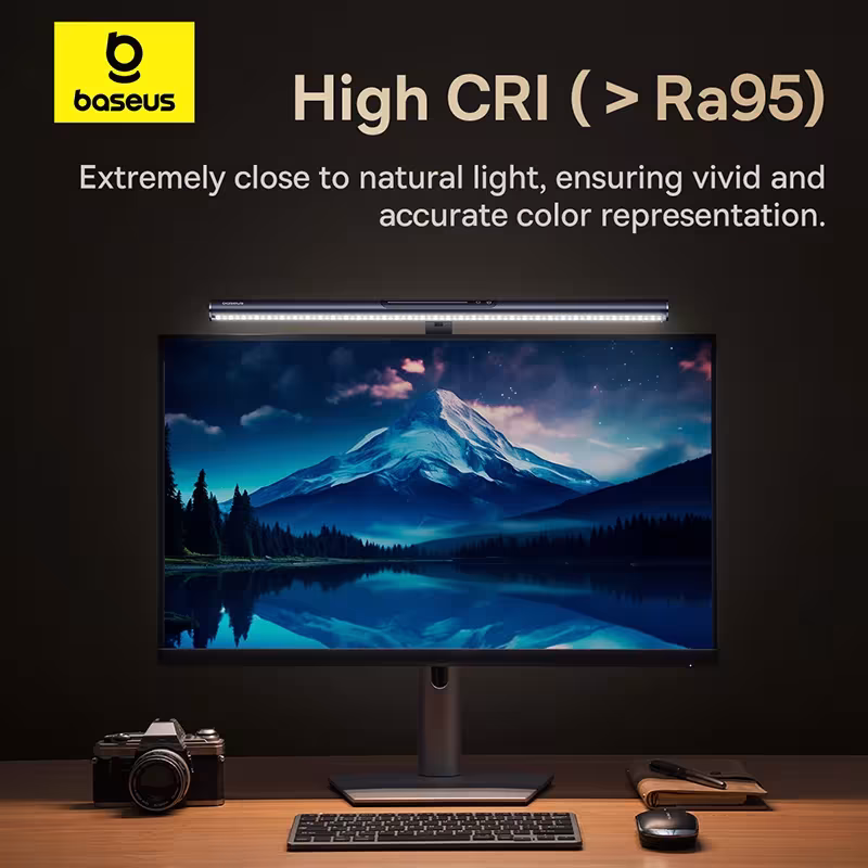 Baseus i-wok3 Magnetic Monitor Light Bar - 270° Rotatable, Stepless Touch, Ra>95 CRI, Eye-Care Asymmetric Light Baseus i-wok3 Magnetic Monitor Light Bar - 270° Rotatable, Stepless Touch, Ra>95 CRI, Eye-Care Asymmetric Light - Image 4