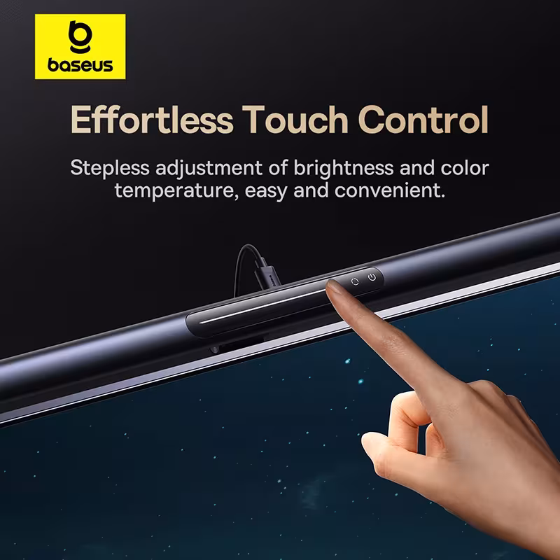 Baseus i-wok3 Magnetic Monitor Light Bar - 270° Rotatable, Stepless Touch, Ra>95 CRI, Eye-Care Asymmetric Light Baseus i-wok3 Magnetic Monitor Light Bar - 270° Rotatable, Stepless Touch, Ra>95 CRI, Eye-Care Asymmetric Light - Image 5