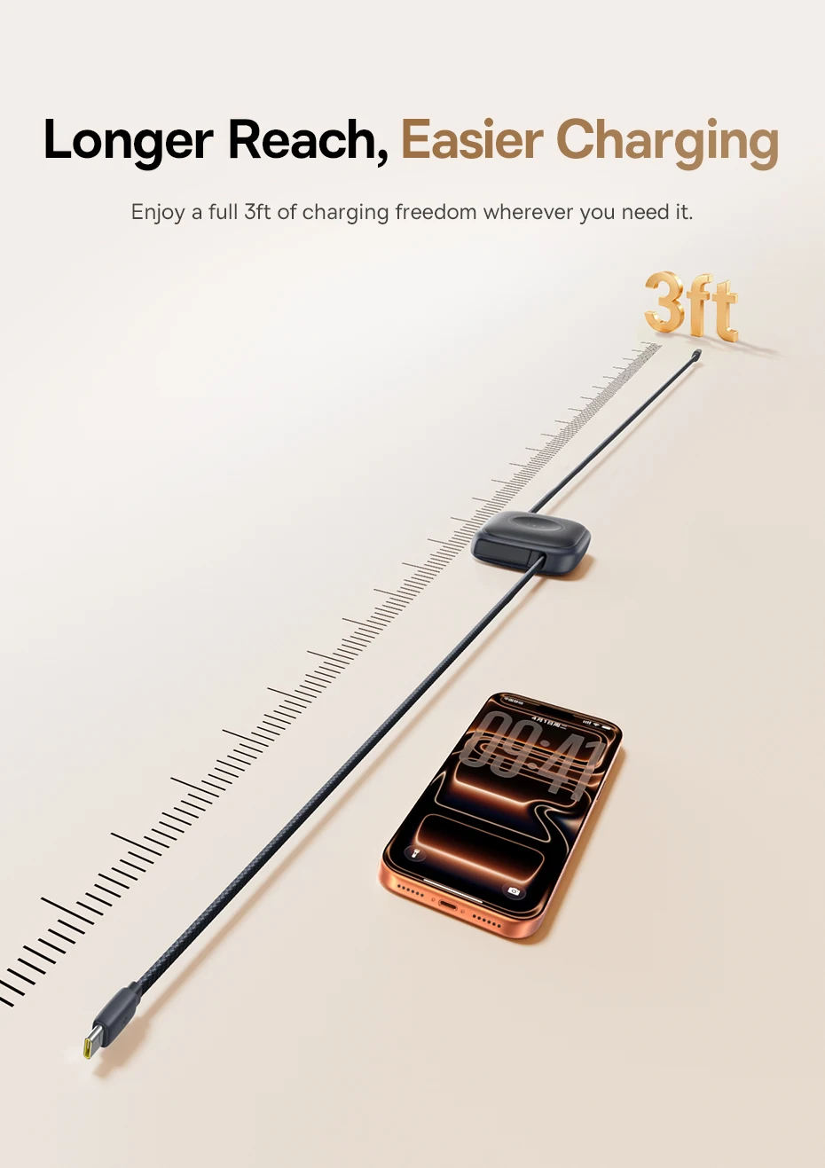 Baseus 100W Retractable PD QC Fast Charging Cable Built-in E-Watch Wireless Charging USB-C Type-C Data Cable For iPhone MacBook Baseus 100W Retractable PD QC Fast Charging Cable Built-in E-Watch Wireless Charging USB-C Type-C Data Cable For iPhone MacBook