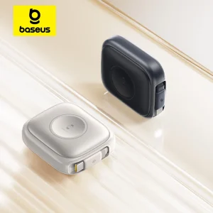 Baseus 100W Retractable PD Fast Charging Cable with Built-in Apple Watch Wireless Charger