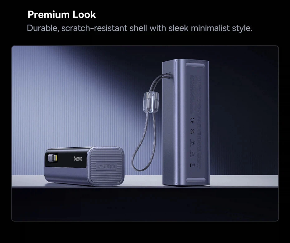 Baseus EnerGeek GR11 200W 25000mAh Power Bank with Dual Retractable USB ...