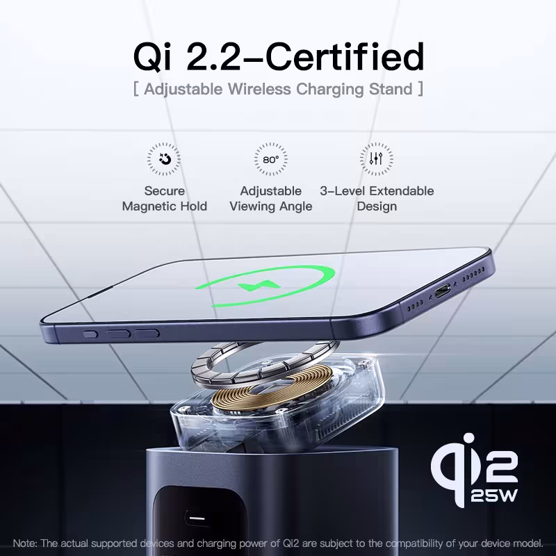 Baseus Spacemate RD1 Pro 160W 15-in-1 USB-C Docking Station with Qi2 25W Wireless Charger, Dual 4K HDMI, 180W GaN Adapter Baseus Spacemate RD1 Pro 160W 15-in-1 USB-C Docking Station with Qi2 25W Wireless Charger, Dual 4K HDMI, 180W GaN Adapter - Image 4