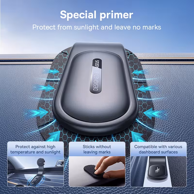 Baseus Magnetic Car Phone Holder for iPhone 17 16 15 14, Easy Paste Dashboard Mount with Strong 25N Magnetic Force, Minimalist Stand for Center Console Baseus Magnetic Car Phone Holder for iPhone 17 16 15 14, Easy Paste Dashboard Mount with Strong 25N Magnetic Force, Minimalist Stand for Center Console - Image 6