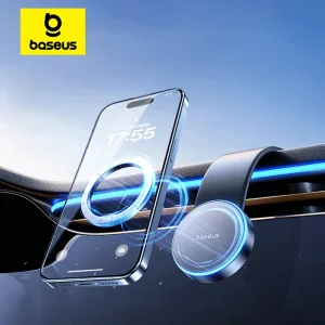 Baseus Magnetic Car Phone Holder for iPhone 17 16 15 14, Easy Paste Dashboard Mount with Strong 25N Magnetic Force, Minimalist Stand for Center Console