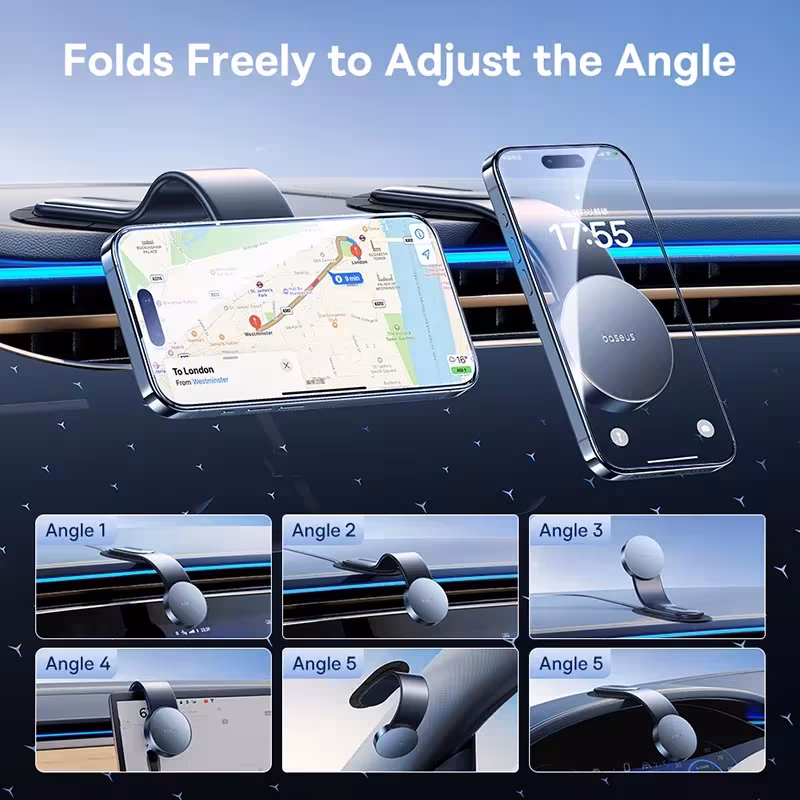 Baseus Magnetic Car Phone Holder for iPhone 17 16 15 14, Easy Paste Dashboard Mount with Strong 25N Magnetic Force, Minimalist Stand for Center Console Baseus Magnetic Car Phone Holder for iPhone 17 16 15 14, Easy Paste Dashboard Mount with Strong 25N Magnetic Force, Minimalist Stand for Center Console - Image 2
