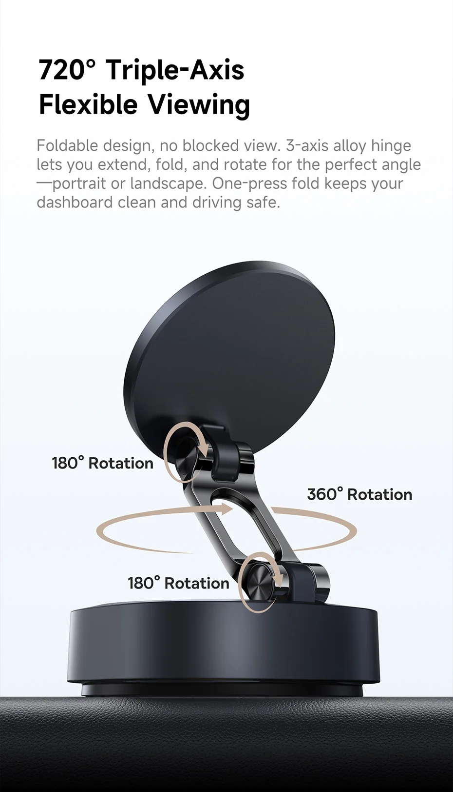 Baseus Magnetic Car Phone Holder Vacuum Suction Cup Stand Rotation Мagnet Holder For iPhone 17 16 Gym/Driving Vacuum Car Mount Baseus Magnetic Car Phone Holder Vacuum Suction Cup Stand Rotation Мagnet Holder For iPhone 17 16 Gym/Driving Vacuum Car Mount
