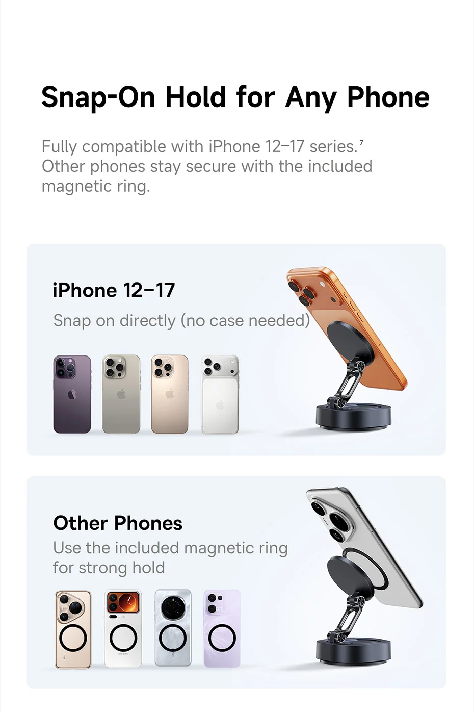Baseus Magnetic Car Phone Holder Vacuum Suction Cup Stand Rotation Мagnet Holder For iPhone 17 16 Gym/Driving Vacuum Car Mount Baseus Magnetic Car Phone Holder Vacuum Suction Cup Stand Rotation Мagnet Holder For iPhone 17 16 Gym/Driving Vacuum Car Mount