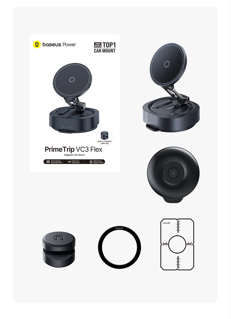 Baseus Magnetic Car Phone Holder Vacuum Suction Cup Stand Rotation Мagnet Holder For iPhone 17 16 Gym/Driving Vacuum Car Mount Baseus Magnetic Car Phone Holder Vacuum Suction Cup Stand Rotation Мagnet Holder For iPhone 17 16 Gym/Driving Vacuum Car Mount
