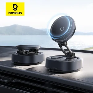 Baseus PrimeTrip VC3 Flex Magnetic Car Mount Vacuum Suction Cup 18N Strong Magnet 720° Rotation Phone Holder for iPhone 17 16 Gym Driving