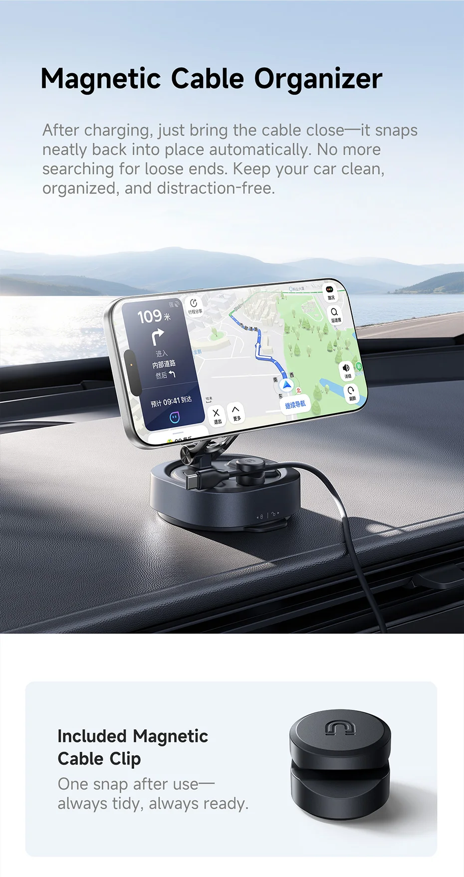 Baseus Magnetic Car Phone Holder Vacuum Suction Cup Stand Rotation Мagnet Holder For iPhone 17 16 Gym/Driving Vacuum Car Mount Baseus Magnetic Car Phone Holder Vacuum Suction Cup Stand Rotation Мagnet Holder For iPhone 17 16 Gym/Driving Vacuum Car Mount