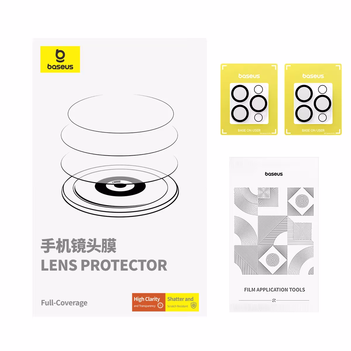 Baseus 2PCS Camera Lens Protector for iPhone 16 Pro Max 15 Pro Max 14 Plus Lens Tempered Glass Protection Film Screen Protector Baseus 2PCS Camera Lens Protector for iPhone 16 Pro Max 15 Pro Max 14 Plus Lens Tempered Glass Protection Film Screen Protector