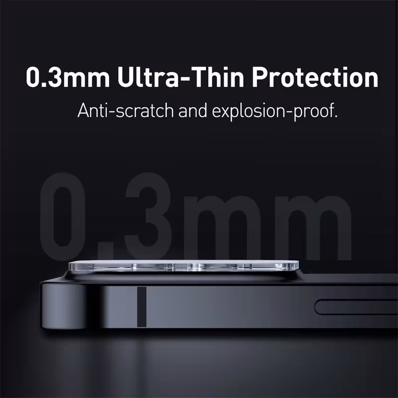 Baseus 2 Pack Camera Lens Protector for iPhone 16 Pro Max 15 Pro Max 14 Plus Tempered Glass Screen Protector Baseus 2 Pack Camera Lens Protector for iPhone 16 Pro Max 15 Pro Max 14 Plus Tempered Glass Screen Protector - Image 4