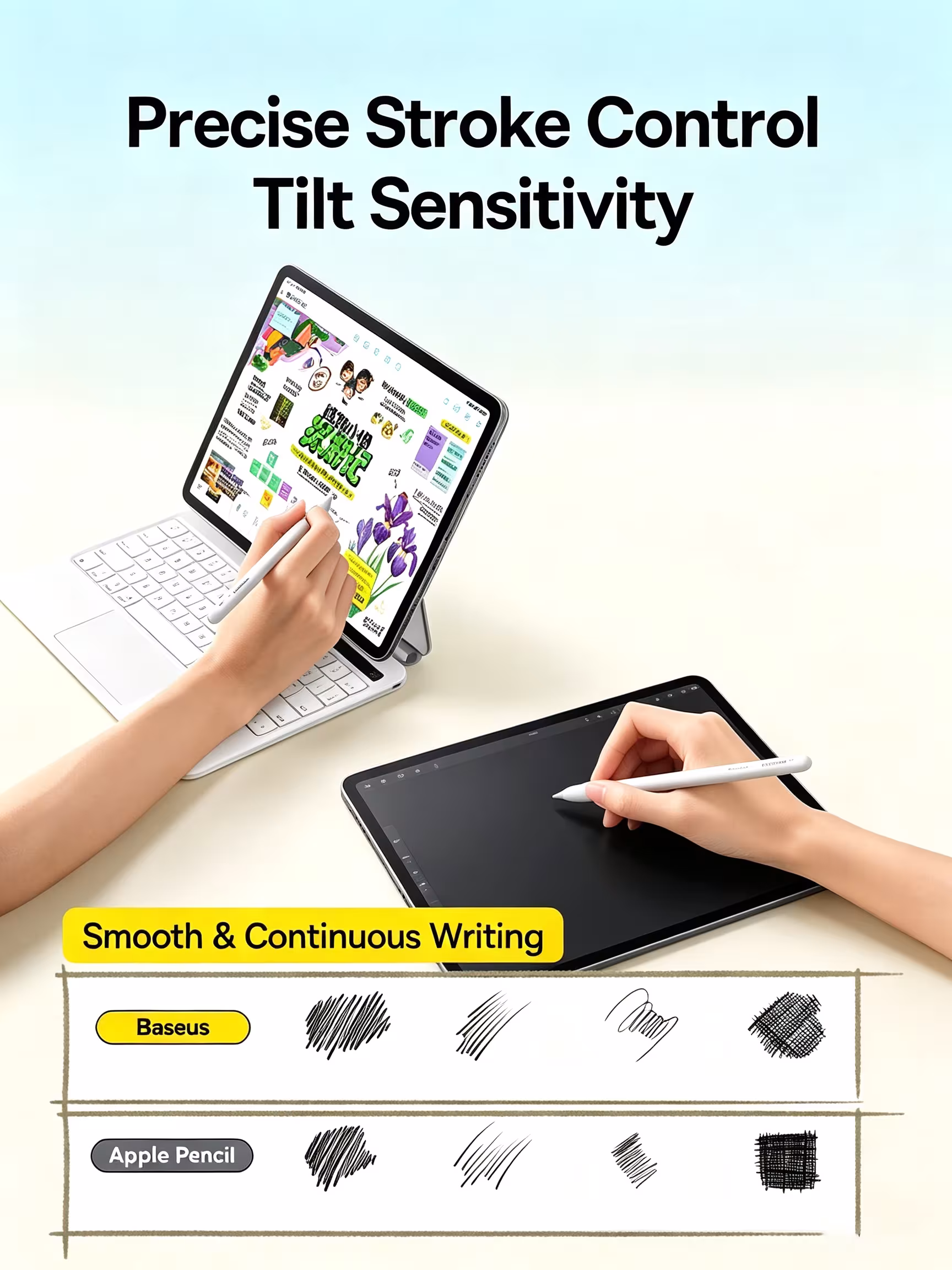Baseus Magnetic Stylus Pen for Apple Pencil Bluetooth Connection for iPad Pro Air Mini Palm Rejection Tilt Pressure Tablet Pen Baseus Magnetic Stylus Pen for Apple Pencil Bluetooth Connection for iPad Pro Air Mini Palm Rejection Tilt Pressure Tablet Pen