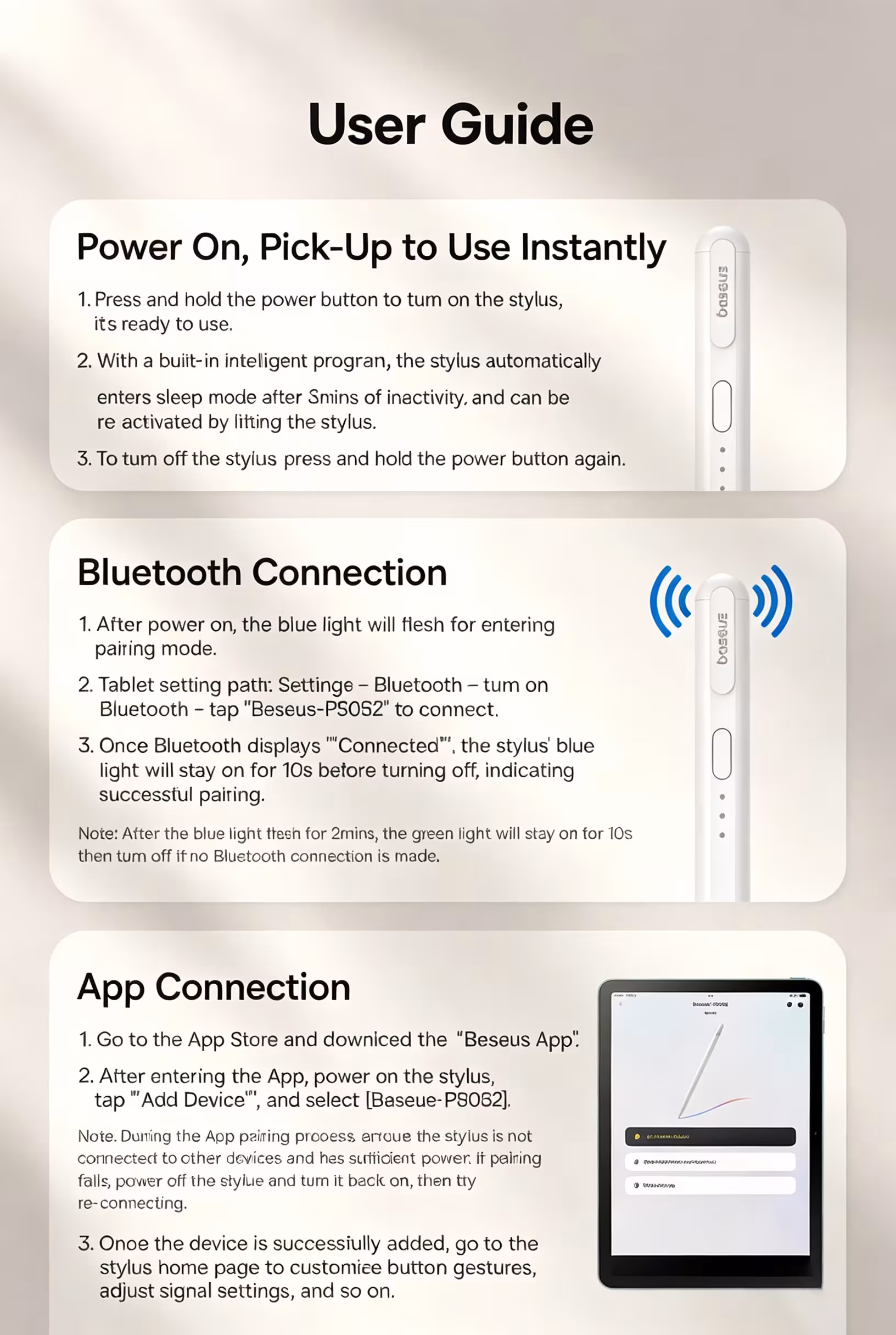 Baseus Magnetic Stylus Pen for Apple Pencil Bluetooth Connection for iPad Pro Air Mini Palm Rejection Tilt Pressure Tablet Pen Baseus Magnetic Stylus Pen for Apple Pencil Bluetooth Connection for iPad Pro Air Mini Palm Rejection Tilt Pressure Tablet Pen