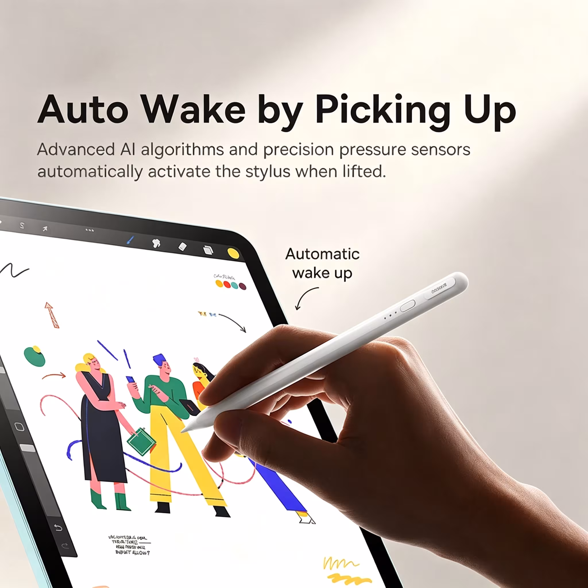 Baseus Magnetic Stylus Pen with Bluetooth, Tilt Sensitivity & Palm Rejection for iPad Pro/Air/Mini Baseus Magnetic Stylus Pen with Bluetooth, Tilt Sensitivity & Palm Rejection for iPad Pro/Air/Mini - Image 5