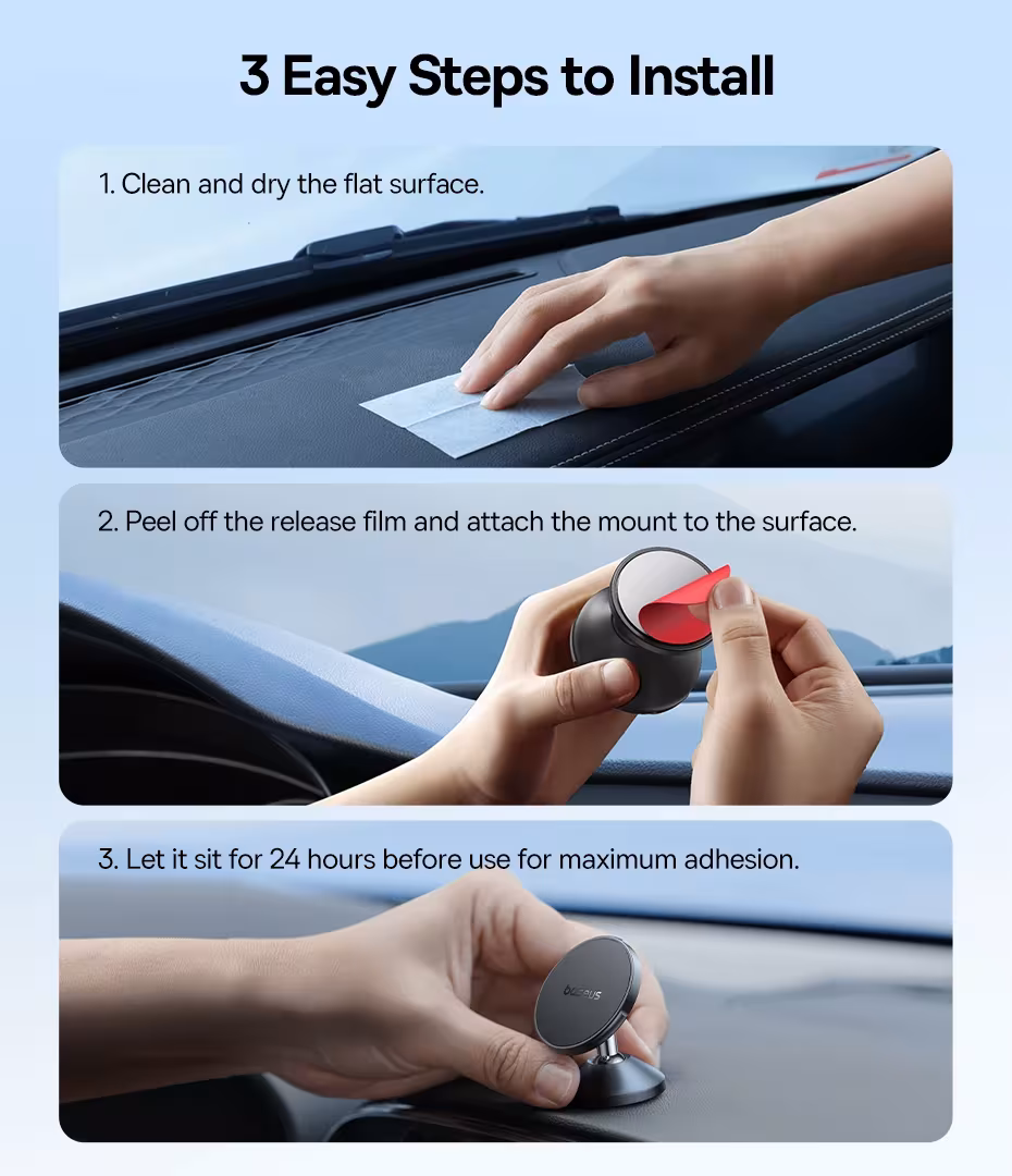 Baseus Magnetic Car Phone Holder for iPhone Xiaomi Huawei Full Rotation Metal Phone Holder Stand Sticker Universal Car Holder Baseus Magnetic Car Phone Holder for iPhone Xiaomi Huawei Full Rotation Metal Phone Holder Stand Sticker Universal Car Holder