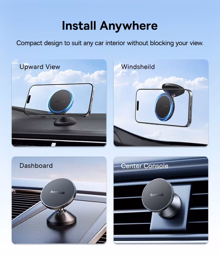 Baseus Magnetic Car Phone Holder for iPhone Xiaomi Huawei Full Rotation Metal Phone Holder Stand Sticker Universal Car Holder Baseus Magnetic Car Phone Holder for iPhone Xiaomi Huawei Full Rotation Metal Phone Holder Stand Sticker Universal Car Holder