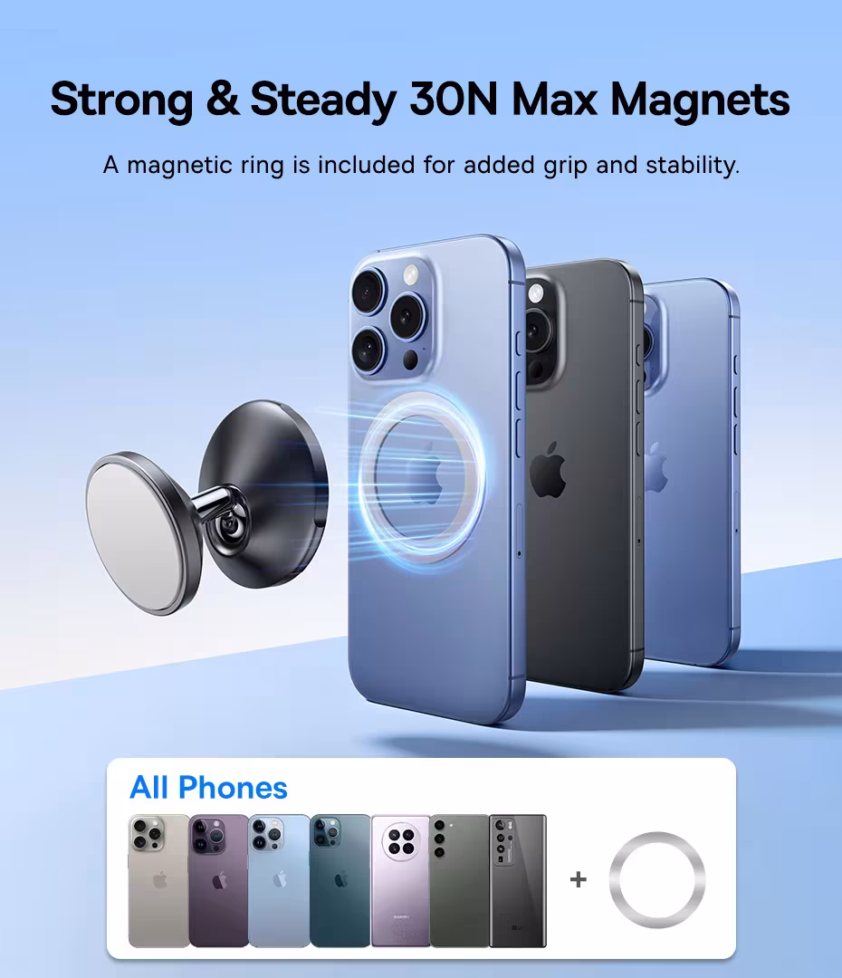 Baseus Magnetic Car Phone Holder for iPhone Xiaomi Huawei Full Rotation Metal Phone Holder Stand Sticker Universal Car Holder Baseus Magnetic Car Phone Holder for iPhone Xiaomi Huawei Full Rotation Metal Phone Holder Stand Sticker Universal Car Holder