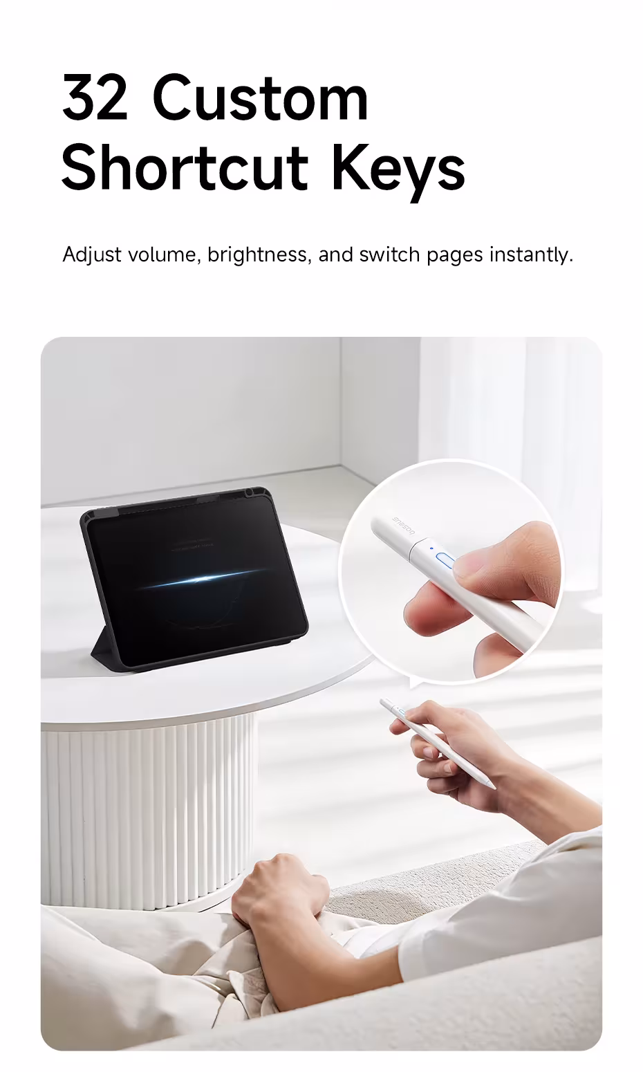 Baseus Bluetooth Stylus Pen for Apple Pencil Capacitive Touch Screen for iPad Air Pro Mini 2026 2025 2024 2019 2018 Tablet Pen Baseus Bluetooth Stylus Pen for Apple Pencil Capacitive Touch Screen for iPad Air Pro Mini 2026 2025 2024 2019 2018 Tablet Pen