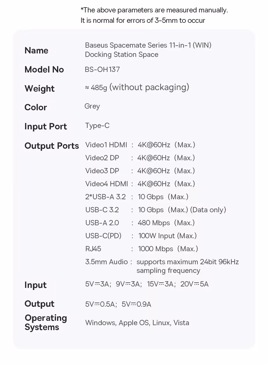 Baseus Docking Station 15-in-1 160W USB C HUB HDMI 4K 120Hz USB3.2 RJ45 SD TF Fast Type C PD 100W Qi2.2 25W Wireless Charger Hub Baseus Docking Station 15-in-1 160W USB C HUB HDMI 4K 120Hz USB3.2 RJ45 SD TF Fast Type C PD 100W Qi2.2 25W Wireless Charger Hub