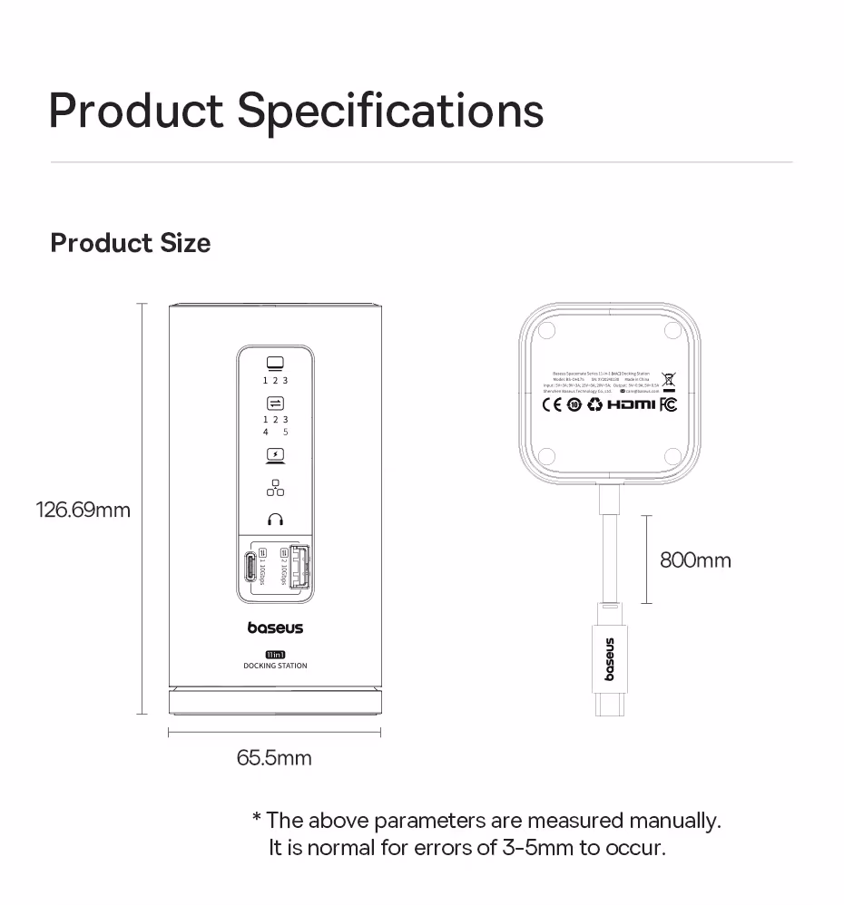 Baseus Docking Station 15-in-1 160W USB C HUB HDMI 4K 120Hz USB3.2 RJ45 SD TF Fast Type C PD 100W Qi2.2 25W Wireless Charger Hub Baseus Docking Station 15-in-1 160W USB C HUB HDMI 4K 120Hz USB3.2 RJ45 SD TF Fast Type C PD 100W Qi2.2 25W Wireless Charger Hub