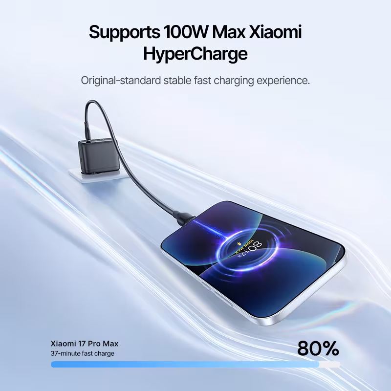 Baseus 100W GaN Fast Charger USB C PD 3.0 PPS 2C+U Portable Laptop Charger Baseus 100W GaN Fast Charger USB C PD 3.0 PPS 2C+U Portable Laptop Charger - Image 2