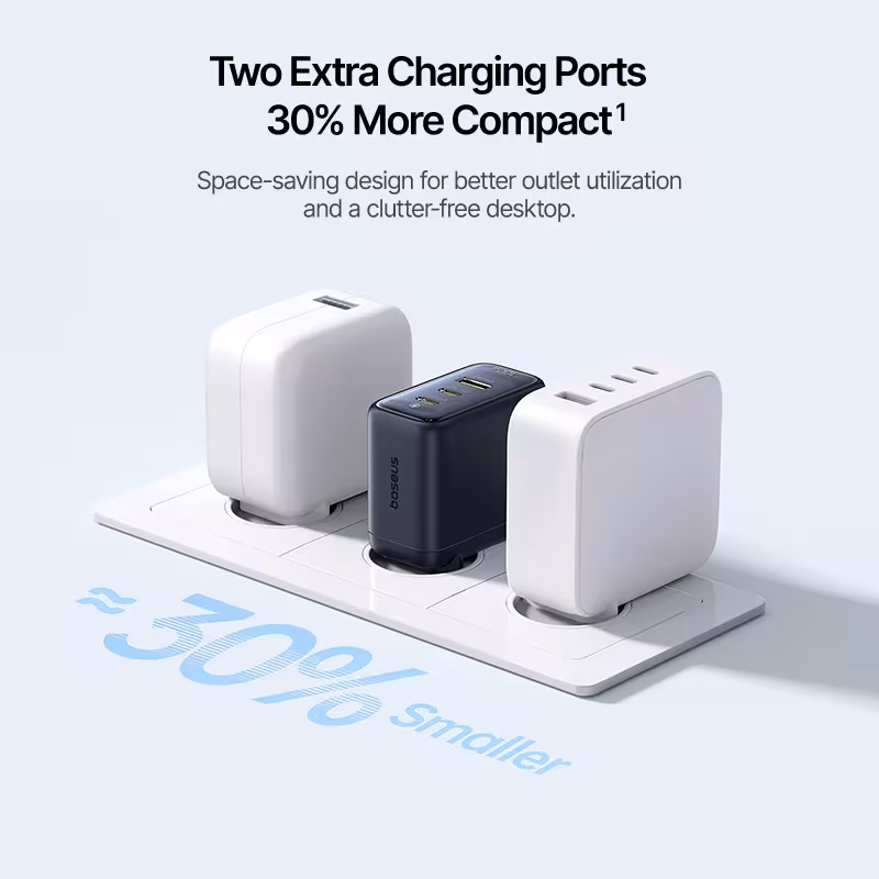 Baseus 100W GaN Fast Charger USB C PD 3.0 PPS 2C+U Portable Laptop Charger Baseus 100W GaN Fast Charger USB C PD 3.0 PPS 2C+U Portable Laptop Charger - Image 4
