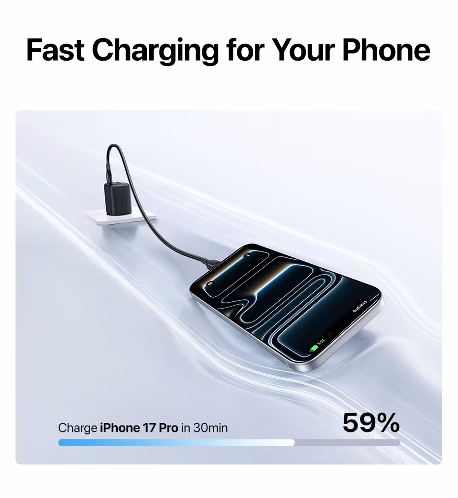 Baseus 45W Fast Charger For iPhone 17 16 15 Pro Max Samsung Xiaomi PD Charger GaN Charger USB C Charger Portable Phone Charger Baseus 45W Fast Charger For iPhone 17 16 15 Pro Max Samsung Xiaomi PD Charger GaN Charger USB C Charger Portable Phone Charger