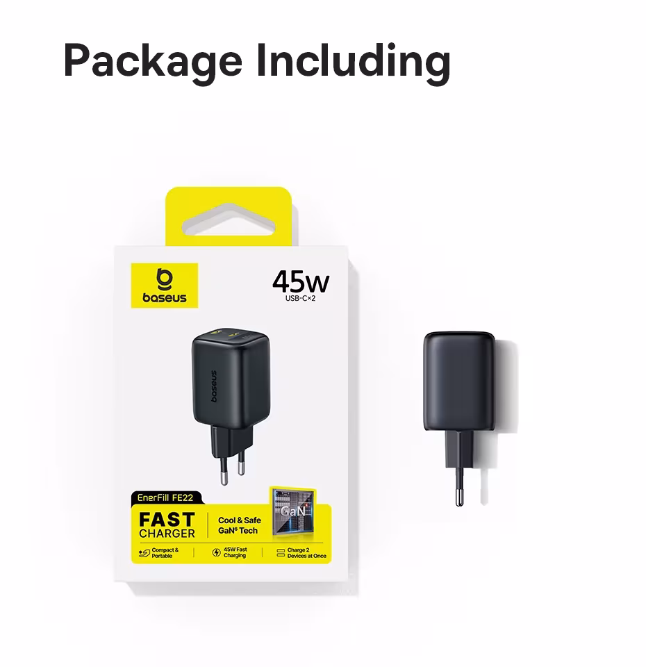 Baseus 45W Fast Charger For iPhone 17 16 15 Pro Max Samsung Xiaomi PD Charger GaN Charger USB C Charger Portable Phone Charger Baseus 45W Fast Charger For iPhone 17 16 15 Pro Max Samsung Xiaomi PD Charger GaN Charger USB C Charger Portable Phone Charger