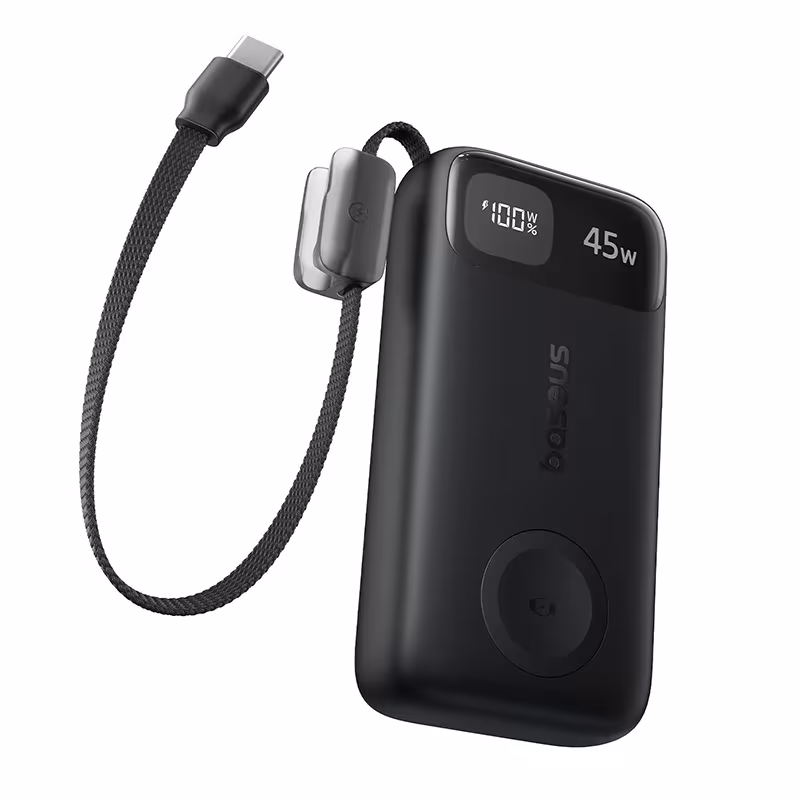Baseus 45W 10000mAh Power Bank with 5W Magnetic Wireless Charging for iWatch & AirPods External Battery For iPhone 17 16 Pro Max Baseus 45W 10000mAh Power Bank with 5W Magnetic Wireless Charging for iWatch & AirPods External Battery For iPhone 17 16 Pro Max